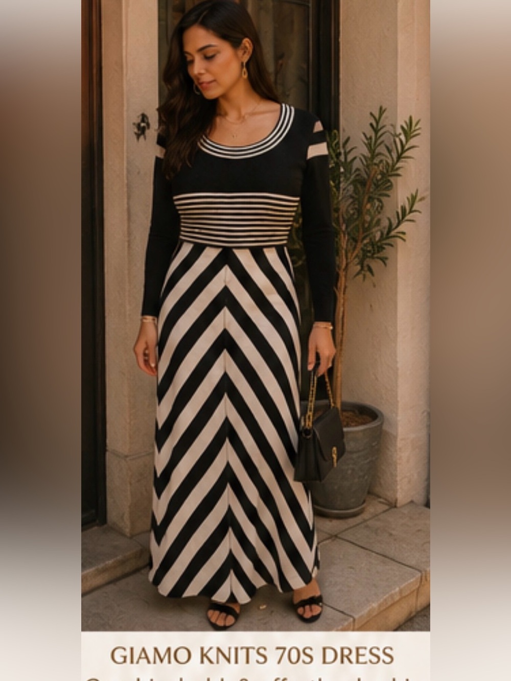 Giamo knits Vintage 70’s dress. Sz S/M(B09)